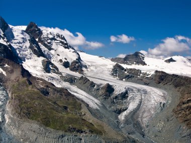 Klein matterhorn ve buzul, İsviçre Alpleri