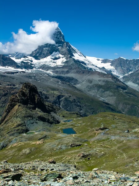 在瑞士阿尔卑斯山的马特宏峰 (蒙特 Cervino) 山 — 图库照片