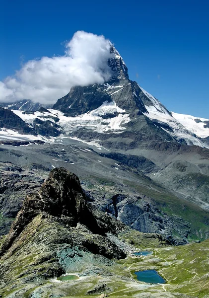 Hora Matterhorn (Monte Cervino) ve Švýcarsku Alpy — Stock fotografie