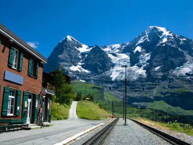 Railway station of Wengernalp on Eiger route clipart