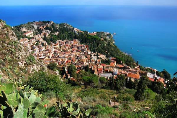 Taormina panorama (Sicílie) — Stock fotografie