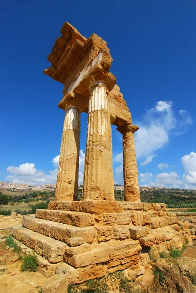 Dioscuri tempel van agrigento, Sicilië — Stockfoto