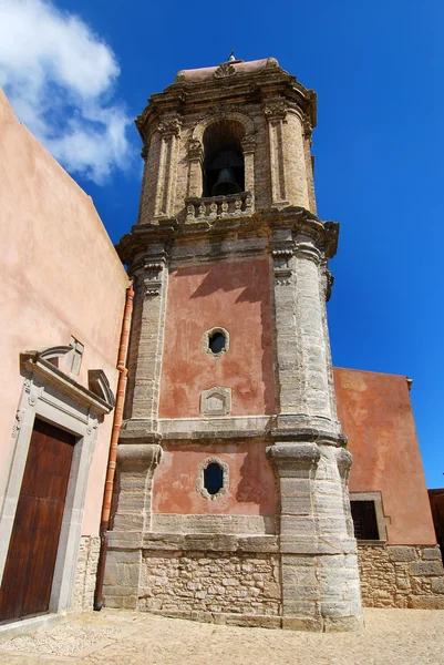 Kirchturm von saint giuliano in erice, sizilien — Stockfoto
