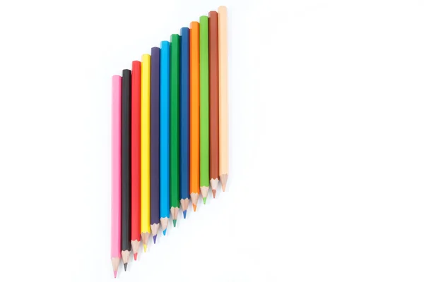 Colored pencils in a bunch of close-up - Stock-foto