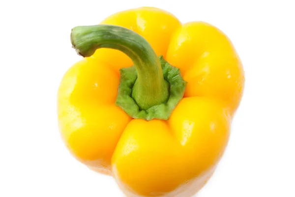 Freschi peperone giallo isolato — Foto Stock