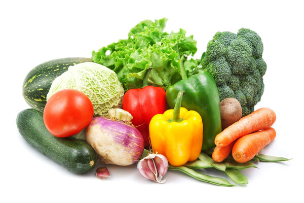 Vegetables isolated on white