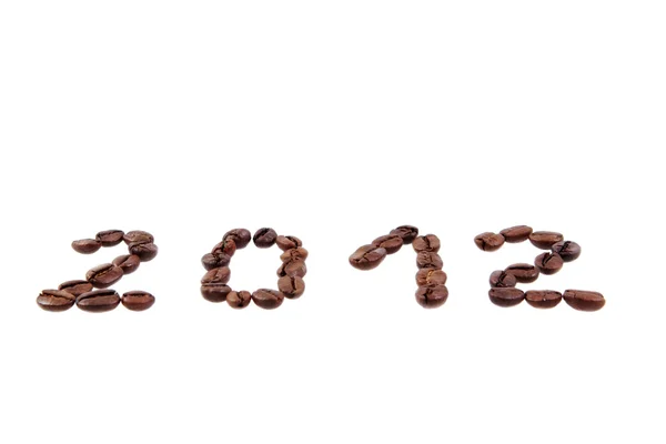 Coffee with granules and new year 2012 — Stock Photo, Image