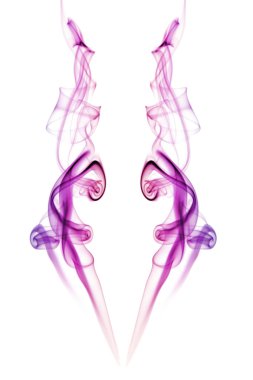 Colorful purple smoke