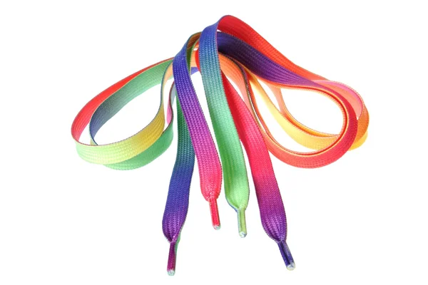 Mehrfarbige Seile für Schuhe. — Stockfoto