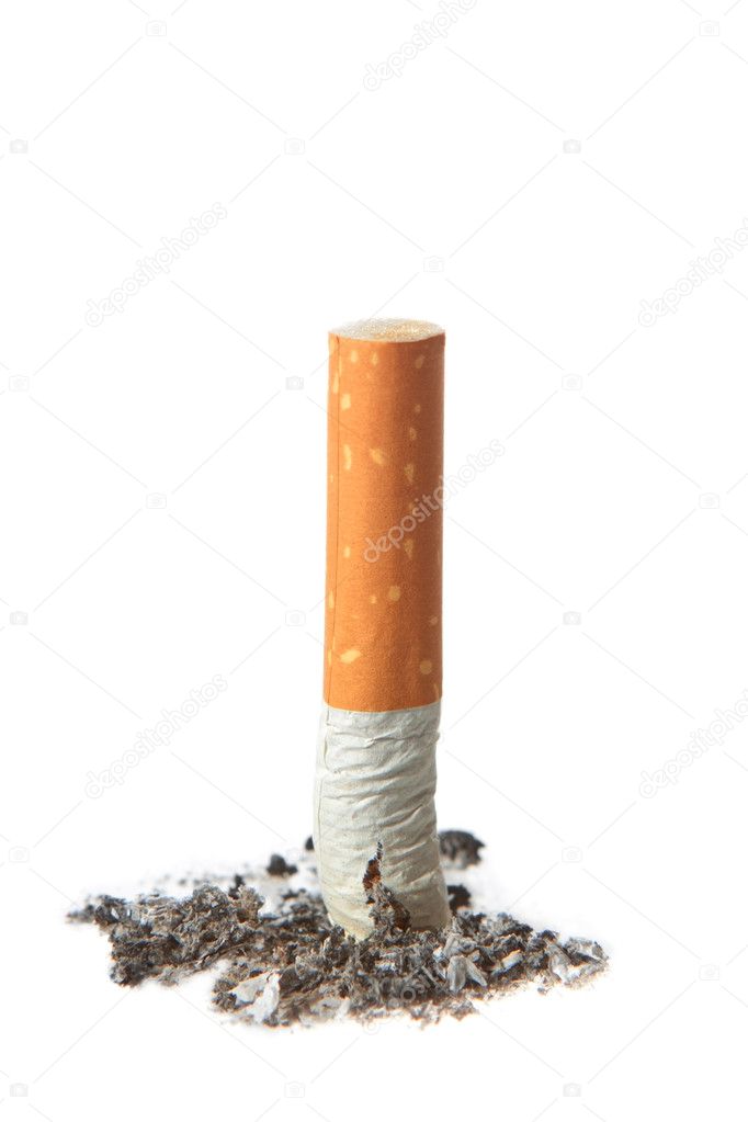 Extinguished cigarette.