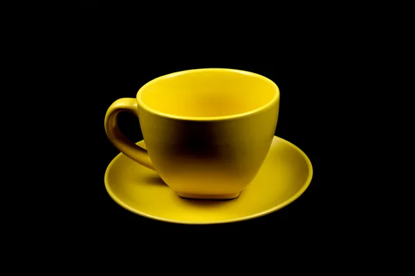Желтый кофе чашка 1 — стоковое фото