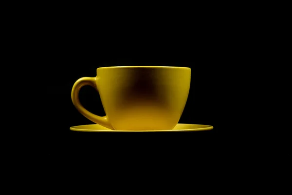 Žlutý šálek kávy — Stock fotografie
