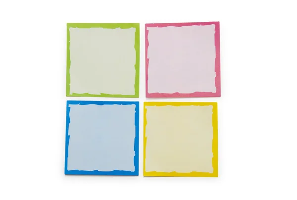 Stock image Reminder notes isolated on the white background