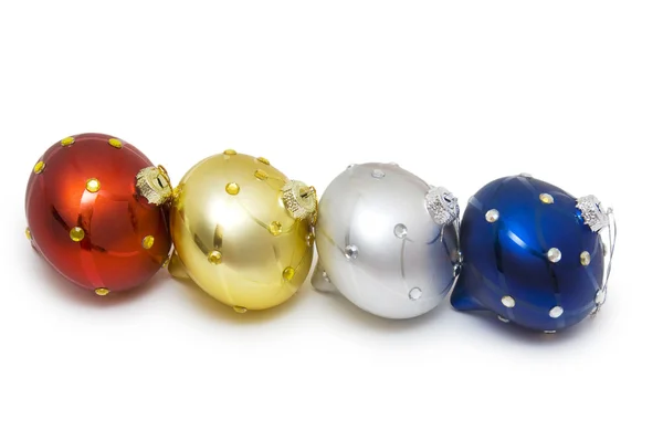 पांढरा पार्श्वभूमीवर ख्रिसमस चेंडू — स्टॉक फोटो, इमेज