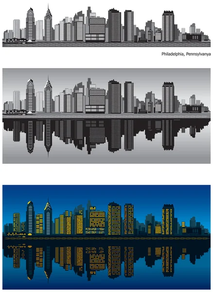 Philadelphie Pennsylvanie Skyline — Image vectorielle