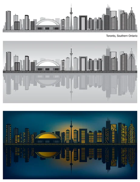 Toronto, skyline di canada — Vettoriale Stock