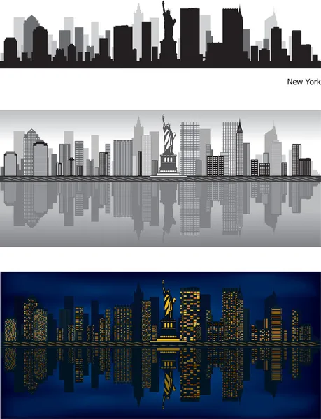 Skyline de la ville de New York — Image vectorielle