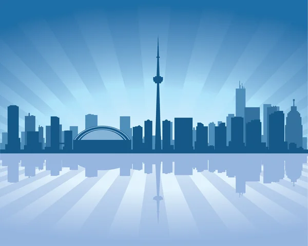 Skyline di Toronto con riflessione in acqua — Vettoriale Stock