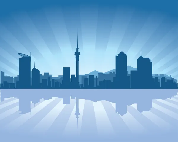 Auckland, Nouvelle-Zélande Skyline — Image vectorielle