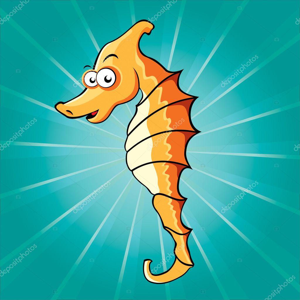 Lustiges CartoonSeepferdchen — Stockvektor © Yurkaimmortal 7497970