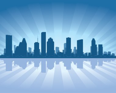 Houston skyline clipart