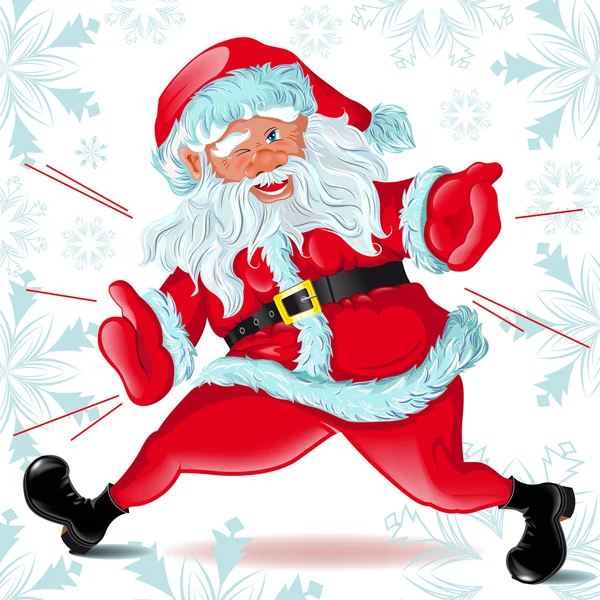Santa Claus fut és animációk — Stock Vector