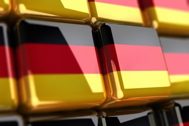 Germany flag cube clipart