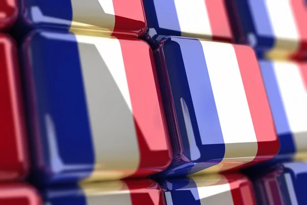 France flag cube — Stock Photo, Image