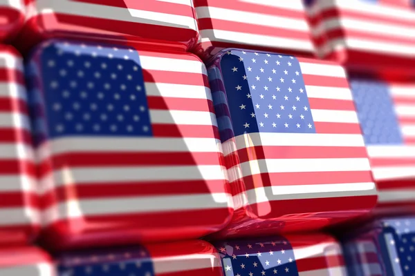 US-Flaggenwürfel Stockfoto