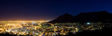 Capetown at night clipart