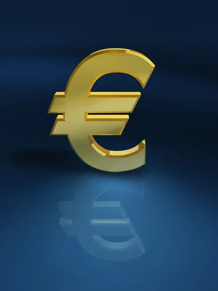 Goldenes Euro-Zeichen — Stockfoto