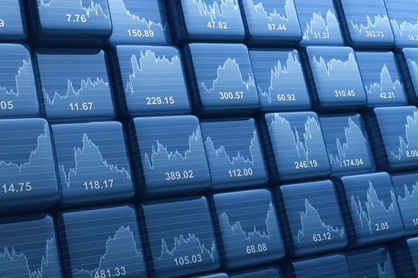 Cubos de índice de ações — Fotografia de Stock
