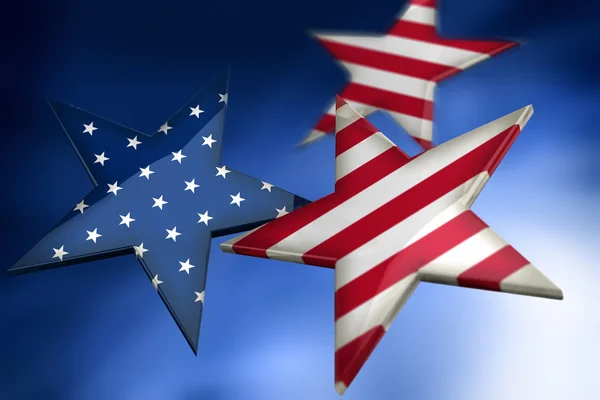 Amerikan bayrağı olarak yıldız Stok Resim