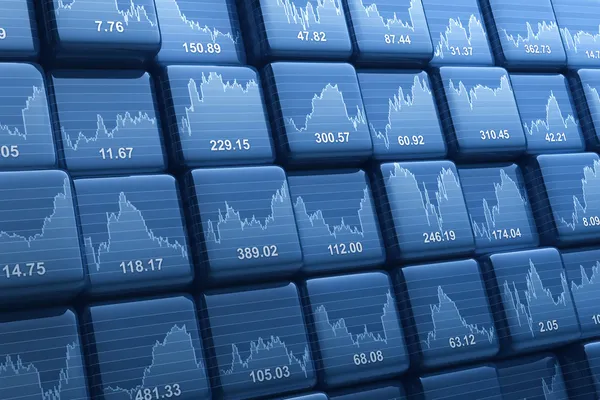 Aktienindex-Würfel Stockfoto