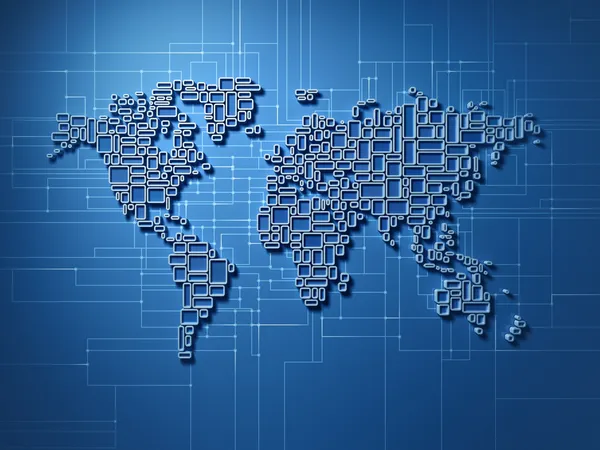 Dünya Haritası dikdörtgen Telifsiz Stok Imajlar