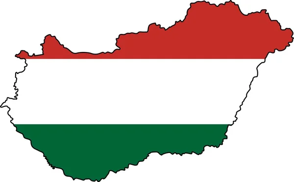 Color Hungarian map — Stock Photo, Image