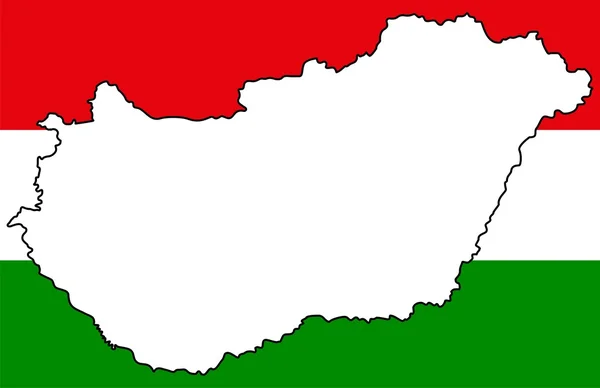 Color Mapa húngaro — Foto de Stock