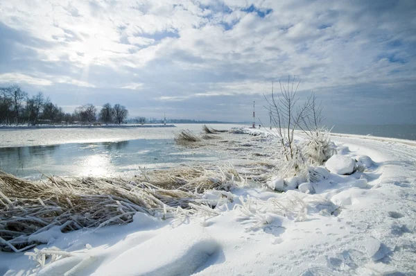 冬のバラトン — ストック写真