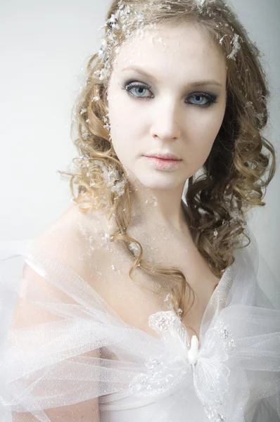 Portrait of snow queen — Stock Photo, Image