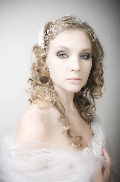 Portrait of snow queen — Stock Photo, Image