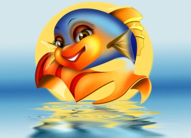 Merry fish clipart