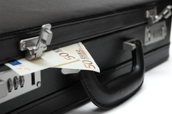 Suitcase with money — Stock Photo, Image