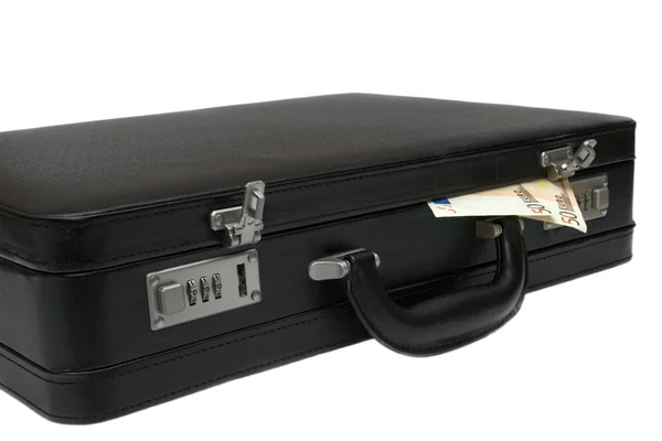 Koffer mit Geld — Stockfoto