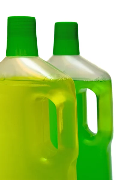 Två flaskor med rengöringsmedel — Stockfoto