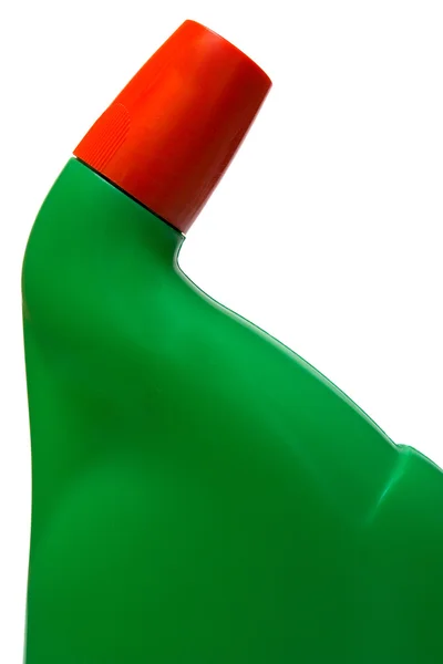 Зеленая бутылка моющего средства — стоковое фото