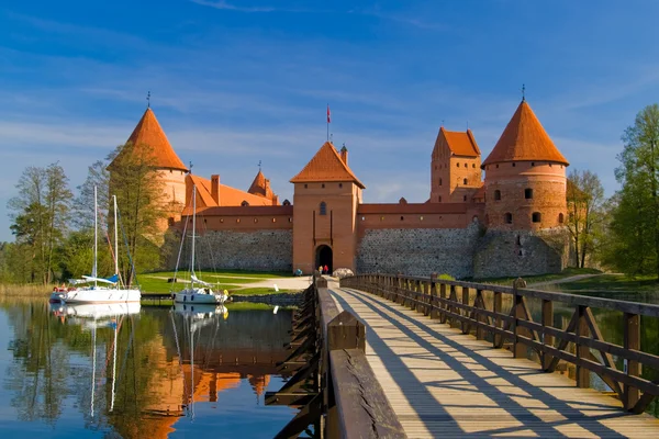 Тракайський замок у Литві Стокове Фото