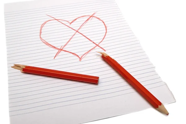 stock image The crossed out heart