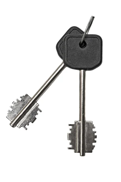Två silver nycklar — Stockfoto