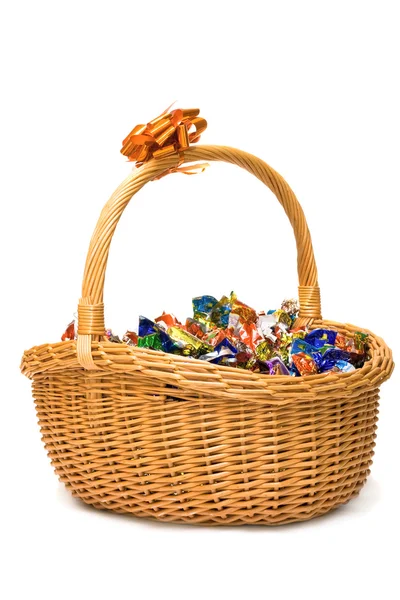Basket of candies — Stock Photo, Image