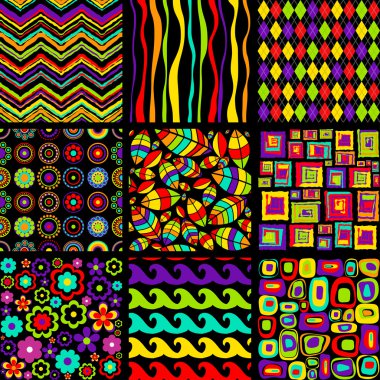 Vector seamless patterns. clipart